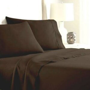 7*7 FT. AMERICAN COTTON BEDSHEET + 2 MATCHING PILLOWS (IN BROWN))