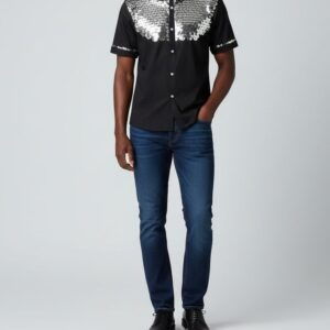 BLACK SEQUIN SHIRT
