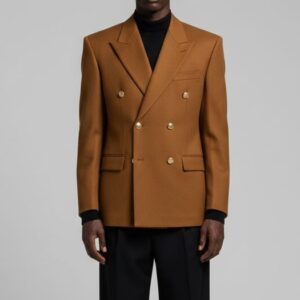 BROWN DOUBLE BREASTED BLAZER