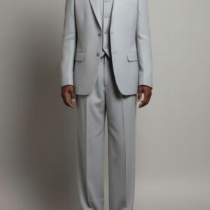 GREY LOOSE FIT SUIT + MATCHING PLEATED TROUSERS