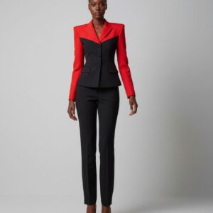 RED & BLACK PANTSUIT