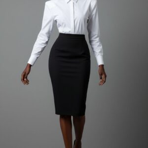 WHITE SHOULDER PADDED SHIRT