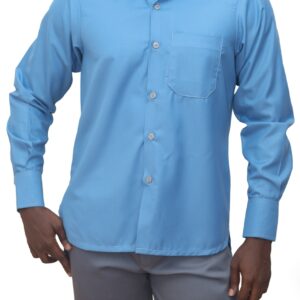 BLUE HIGH LOW SHIRT