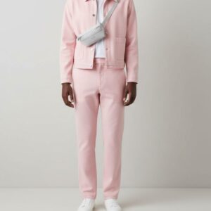 PINK BUTTON-UP CHINOS JACKET