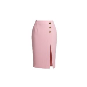 PINK SIDE SLIT SKIRT