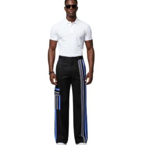 BLACK & BLUE STRIPED TROUSERS