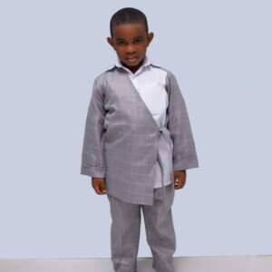 TUNIC-SHIRT HYBRID WITH SIDE TIE BELT + MATCHING TROUSERS