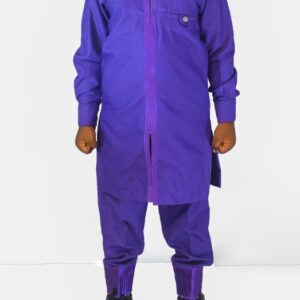 PURPLE KAFTAN WITH BOLD EMBROIDERY