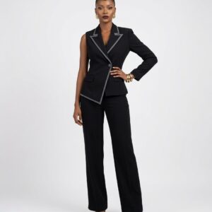 BLACK MONOSLEEVE SUIT