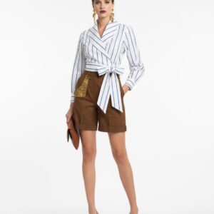 BLUE STRIPED TIE SHIRT