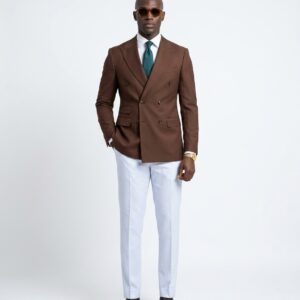 BROWN DOUBLE BREASTED BLAZER