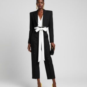 BLACK CROPPED SUIT JACKET