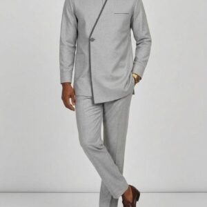 GREY LAYERED KAFTAN